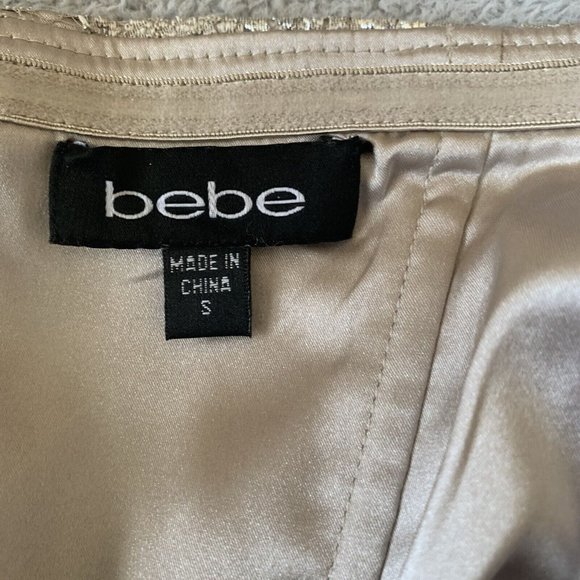 90s Y2K BEBE Strapless Lace Draping Bandage Mini Party Dress Carrie Bradshaw S - Picture 11 of 12